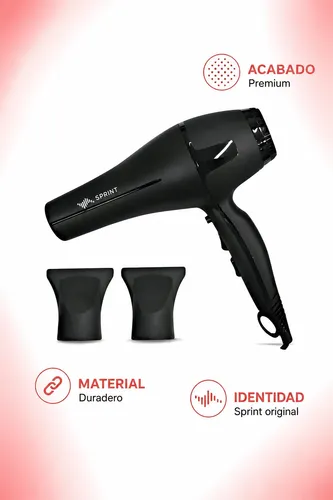 Secador De Pelo Sprint Sp-05 2000w Profesional Con Boquillas