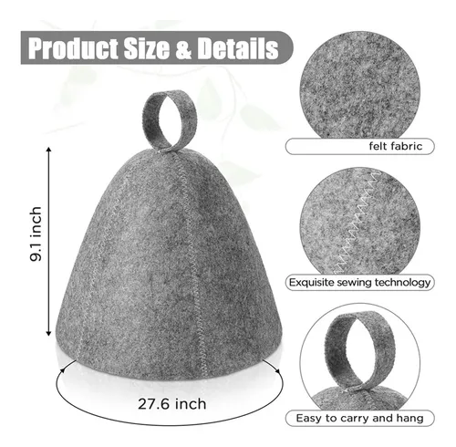 Gorro De Sauna De Fieltro Para Protección De Cabeza De Baño,