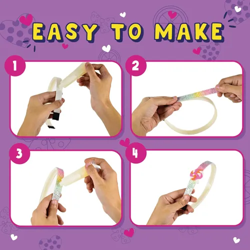 Diadema De Bricolaje Para El Pelo, Mariquita Morada, Para Ni