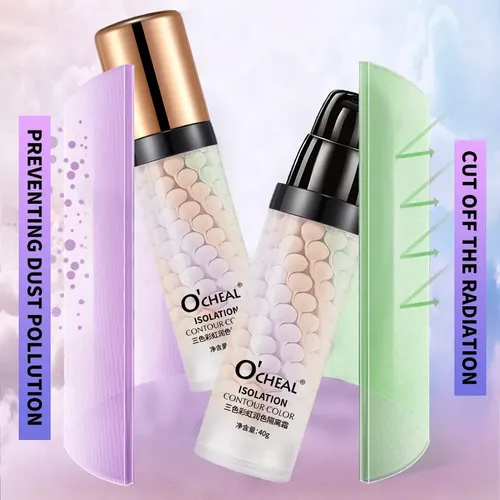 Prebase De Maquillaje Triple Color Ocheal
