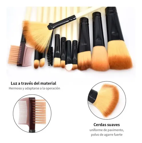 Ahzs Set 12 Brochas Maquillaje Profesional Cepillos Colorc