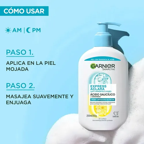 Gel Facial Limpiador Garnier Anti Imperfecciones X 250 Ml