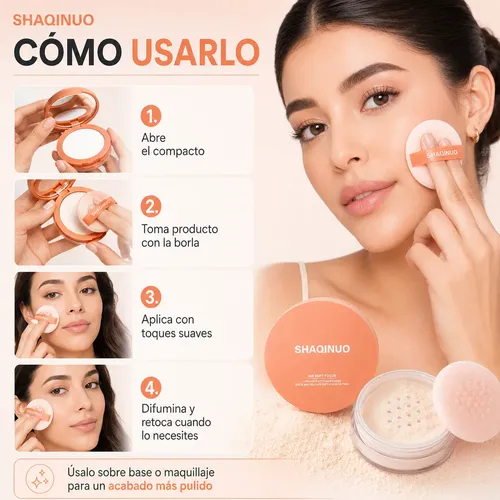 Polvo Compacto Shaqinuo Para Rostro Y Ojos