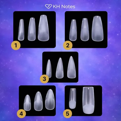 Pack 48 Uñas Postizas Almendra Medio Matte Mely Construccion