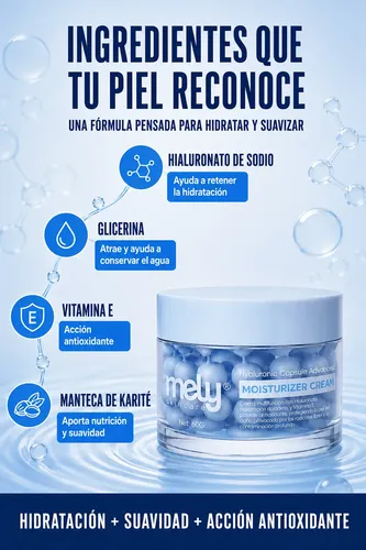 Crema Facial Mely Capsule Advanced Hidratante Reparadora 60g
