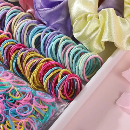 895 Pcs Mini Ligas Pelo Bandas Elásticas Accesorios Cabello