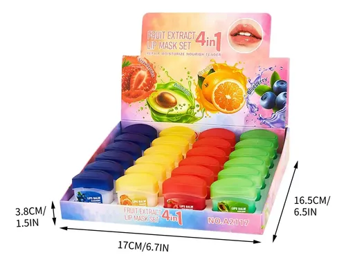 Set 24 Bálsamos Labiales Hidratantes Con Máscara