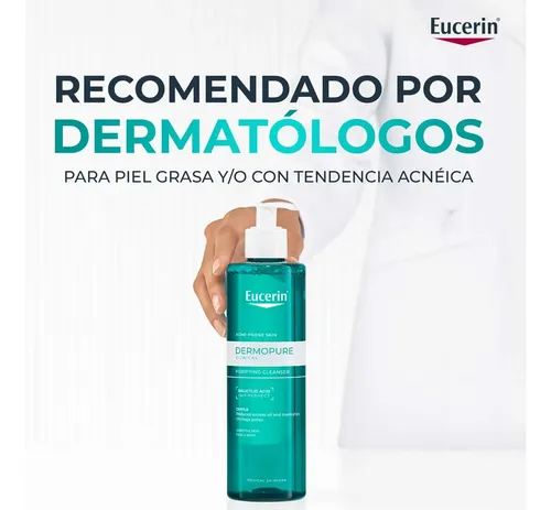 Eucerin Dermopure Oil Control Gel Limpiador Facial X 200 Ml Grasa Día/noche