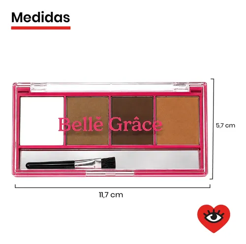 Sombra De Ojos Rectangular 4 Colores Con Espejo Y Pincel