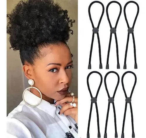 Cintas Para El Pelo Largas, Ajustables, Con Forma De Cola De Negro