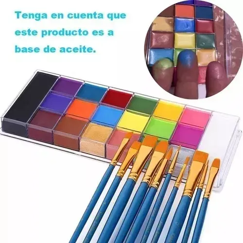 ! Kit De Maquillaje Body Paint Acuarelaspintura Pintacaritas