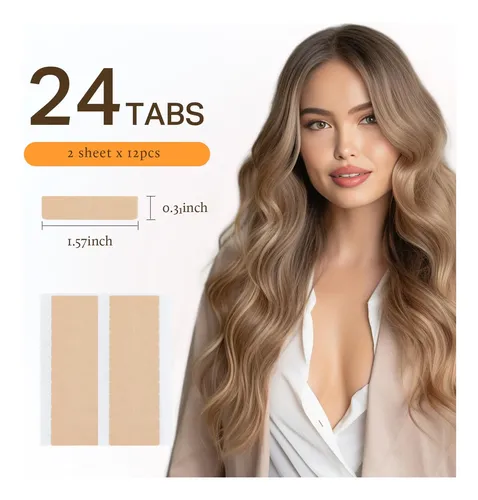Cinta Para Extensiones De Cabello, 24 Pestañas De Repuesto P