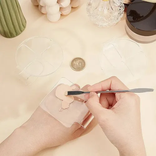 Set De 4 Paletas Cosméticas De Mano Con Colores Variados