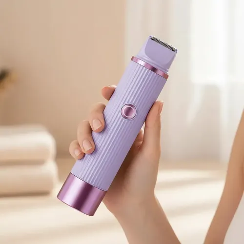 Depiladora Eléctrica Recargable Doble Mujer Morado/rosa