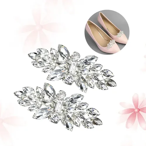 Zapato De Cristal De Moda, Hebilla, Clip De Plata