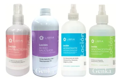 Kit Lociones Libra 250ml Descongestiva Salici Hidra Antibact