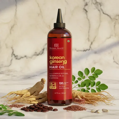 Aceite De Ginseng Coreano Botanic Hearth Para El Crecimiento