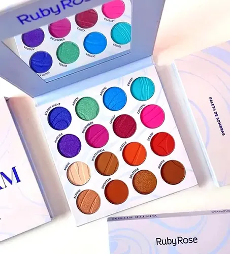 Paleta 16 Sombras Mixtas Ojos Winter Storm Ruby Rose Hb-f540 Color