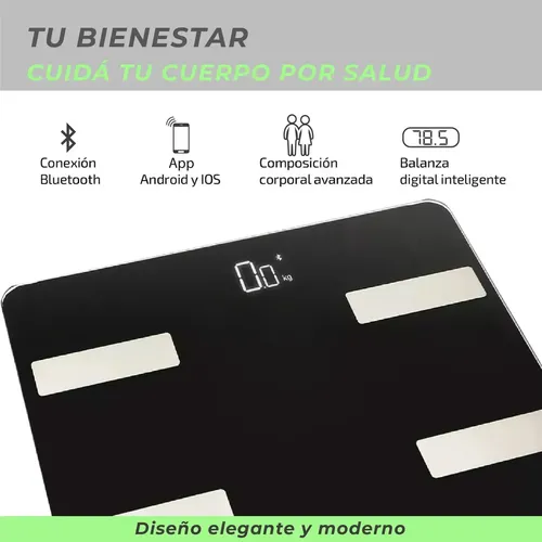 Balanza Digital Baño Inteligente Bluetooth Personal Corporal