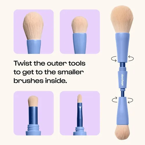 Set De Brochas De Maquillaje Alleyoop 4 En 1 Para Mujeres