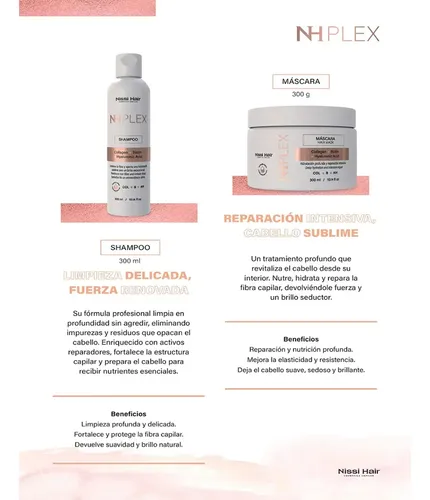 Kit Capilar Nissi Hair Colágeno Biotina Hidrata Nutre Brillo