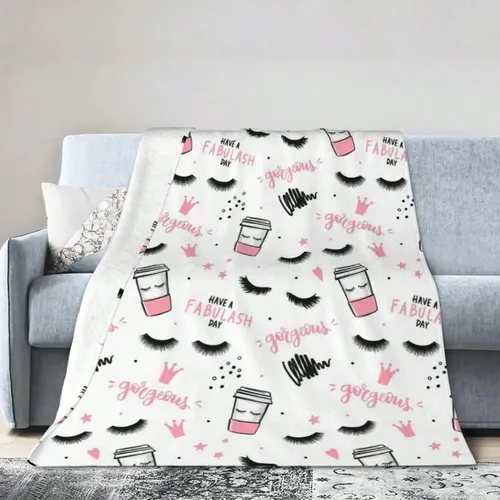 Manta De Máscara Para Pestañas, Manta De Franela Supersuave,
