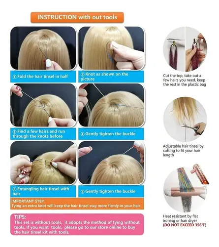 Oropel Extensiones De Cabello Brillantes Holográficas