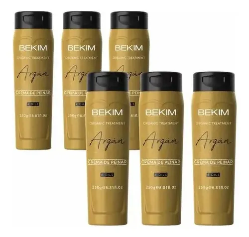Pack Crema Peinar Bekim Argan 4 Oils Modela Nutre 250ml X 6u