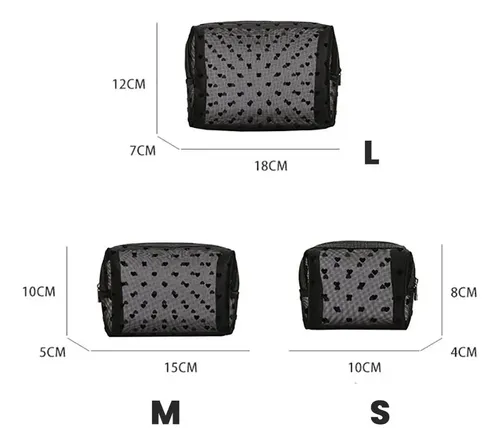 Neceser De Maquillaje Love Pattern, Bolsa De Malla Para Baño