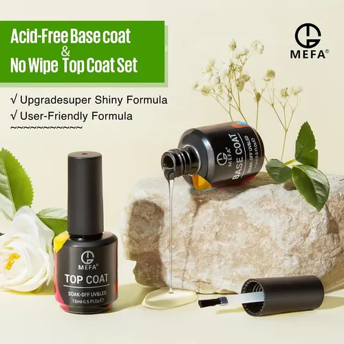 Mefa Set Base Y Top Coat Gel 15 Ml