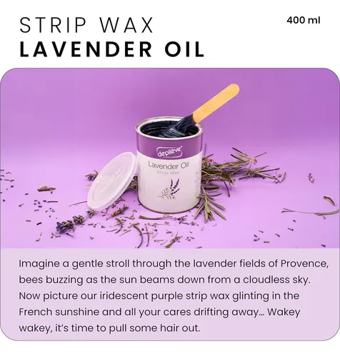 Cera Depileve En Tiras De Lavanda Para Piel Sensible 400g