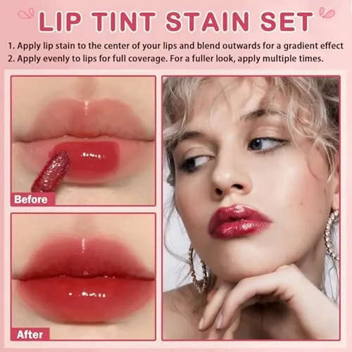 Tinte Para Labios, 6 Colores, Tinte Para Labios De Larga Dur