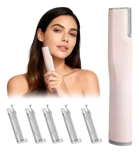 Depiladora Facial Eléctrica 2 Velocidades Con 5 Cabezales