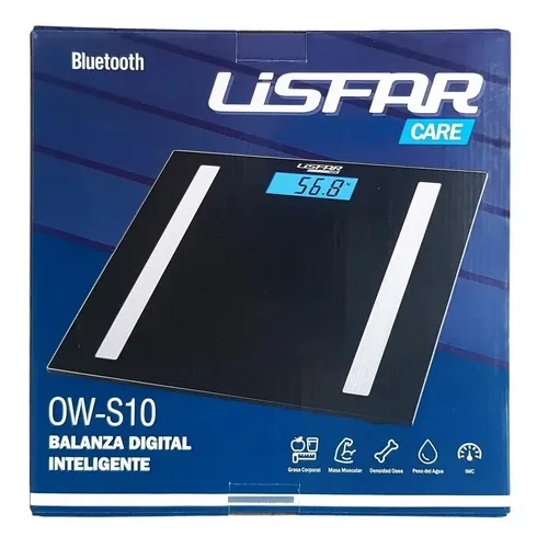 Balanza Digital De Baño Bluetooth Negro