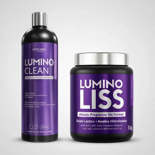 Alisado Luminoliss +shampoo Pre Técnico Luminoclean 1kg Full