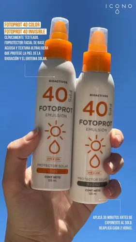 Protector Solar Icono Fotoprot Fps40 Invisible E Incoloro