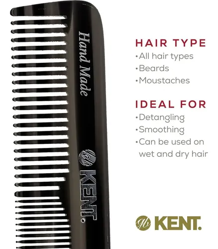 Peine Artesanal Para Cabello Y Barba Kent Ot Graphite