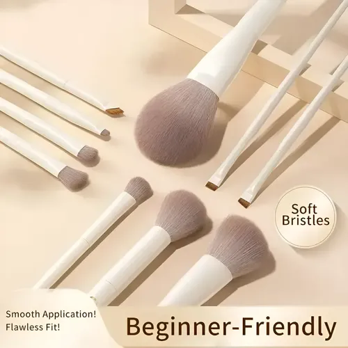 Set De 10 Brochas De Maquillaje De Cerdas Suaves Para Princi