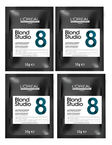 Polvo Decolorante Loreal Professionel Blond Studio 8 50g X4