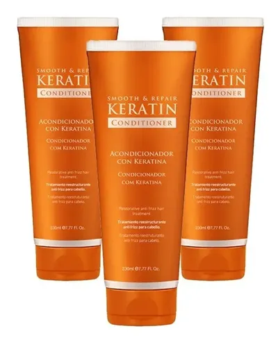 Kit 3 Acondicionador Keratina Fidelité 230ml.