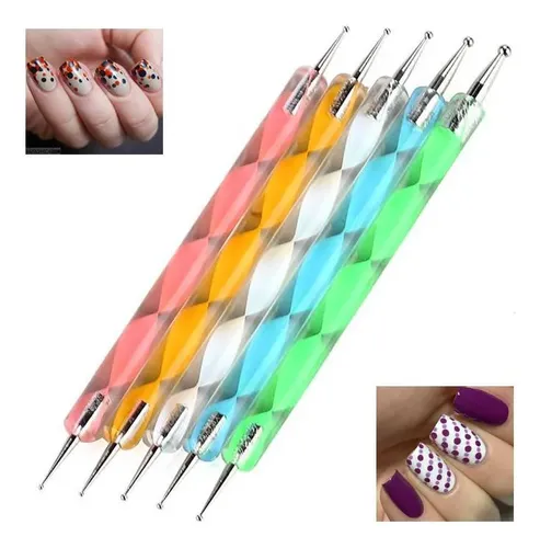 Kit Set De 5 Punteros Dotting Tool -nail Art Decoracion Uñas
