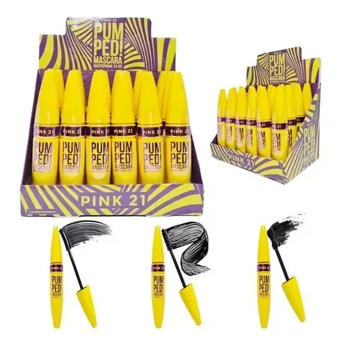 Rimel Mascara Pestañas Pumped Waterproof 24 Hrs Pink21 Color Modelo 2