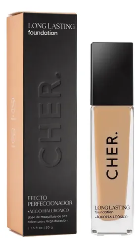 Base de Maquillaje Cher Long Lasting de Alta Cobertura para un Acabado Natural – 30 mL