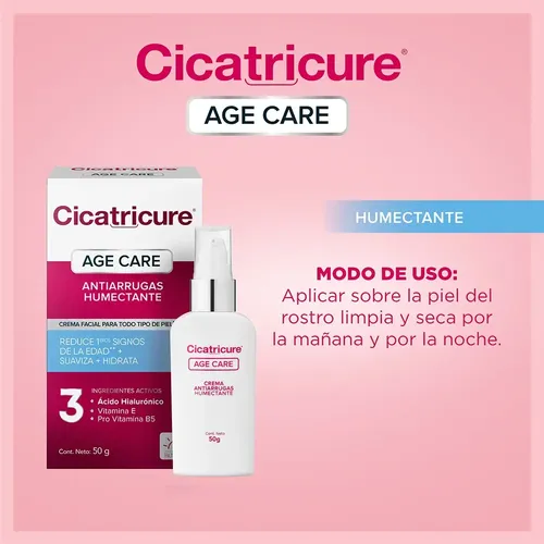 Cicatricure Crema Facial Age Care Antiarrugas Humectante 50g