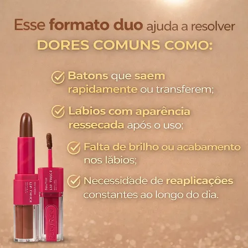 Lápiz labial Ruby Rose Duo, líquido mate y con forma de bala, dos veces, LT70