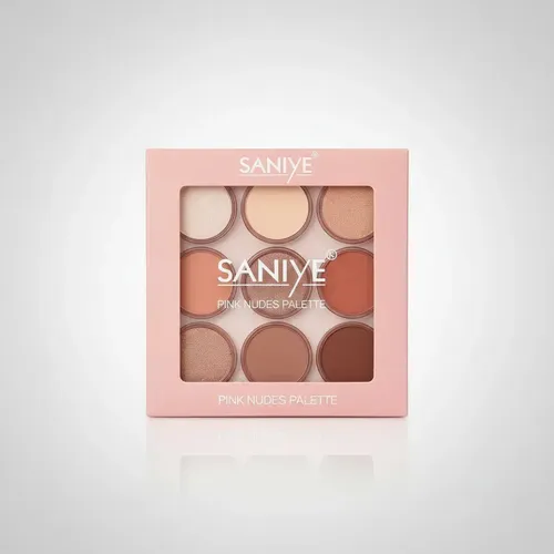 Paleta Sombras Nude Saniye Pink Nudes 9 Tonos Mate Brillos Tono 02