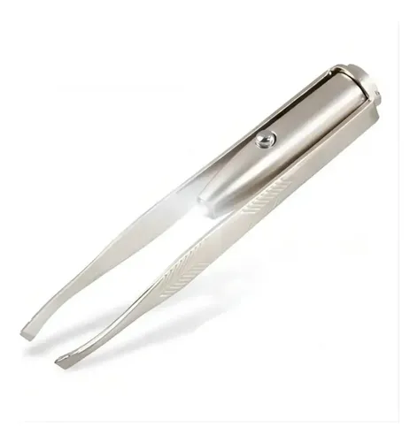 Pinzas De Luz Led Para Cejas, Depilación, Plata
