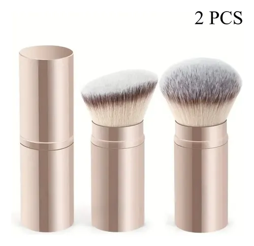 C-set 2 Brochas Retráctiles For Maquillaje Y Polvo ;;;