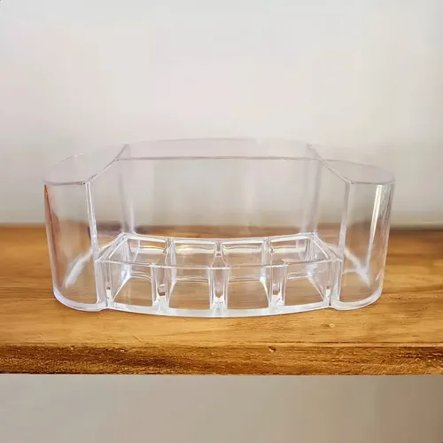 Organizador Acrílico Transparente Baluni 8 Compartimentos Brochas Maquillaje
