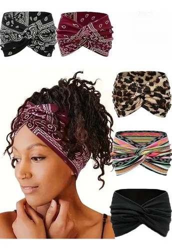 5 Bandas De Pelo Bohemias Y Modernas, Pack De 5